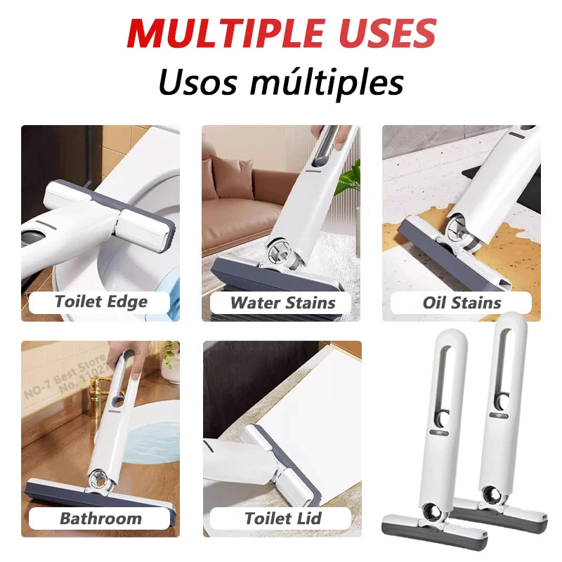 Mini Knijpmop – Opvouwbare Handbediende Sponsreiniger voor Ramen & Autoglas