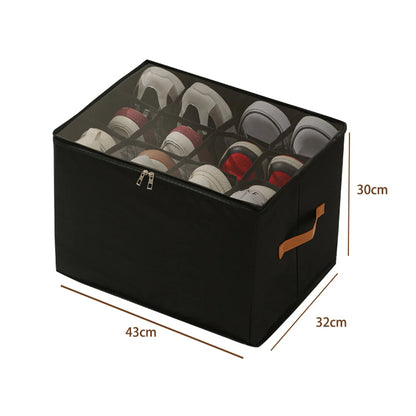 Opvouwbare Schoen Opberg Organizer – Stoffen Opbergtas met Transparante Hoes & Handvatten