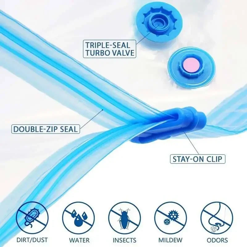 Vacuüm Opbergzakken met Pomp – Ruimtebesparende Zakken voor Kleding & Beddengoed