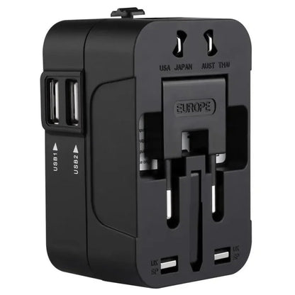 Universele Reisadapter – Dubbele USB Oplaadpoorten Wereldstekker