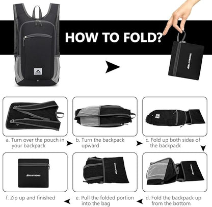 Flintronic Opvouwbare Rugzak 16L – Waterdichte Ultralichte Wandeldaypack