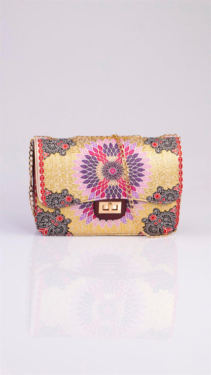 Handmade Oriental Multicolor Elegant Handbag