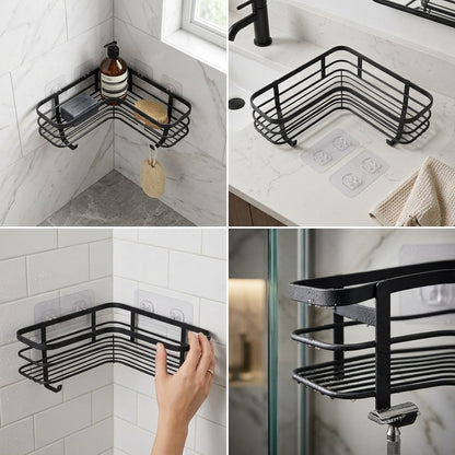 Metaltex Shower Rack 25x25x13 cm Black/Metal