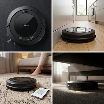 Nexxt 3in1 Robotstofzuiger met Dockingstation Zwart