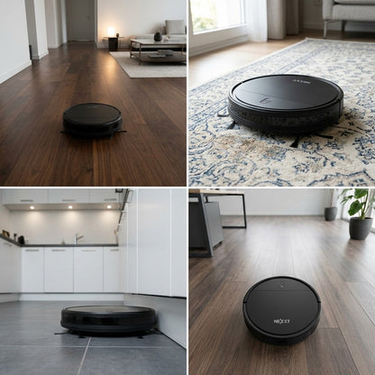 Nexxt 3in1 Robotstofzuiger met Dockingstation Zwart