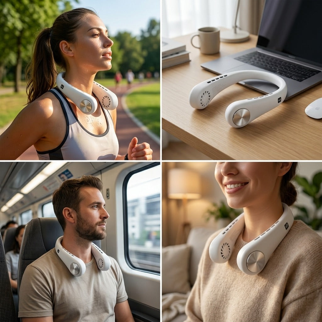 New Mini Neck Fan Portable Bladeless Hanging Neck Rechargeable Air
